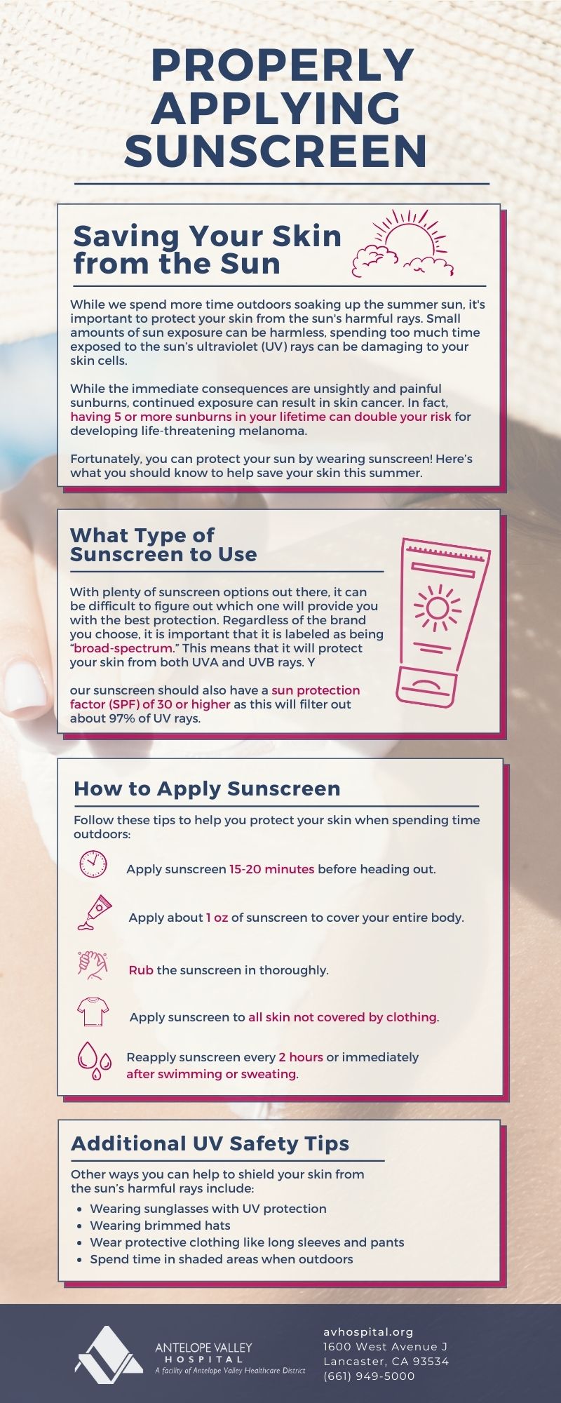 Properly Applying Sunscreen