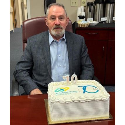 Alan Herring celebrating his 70th birthday at Antelope Valley Medical Center.  