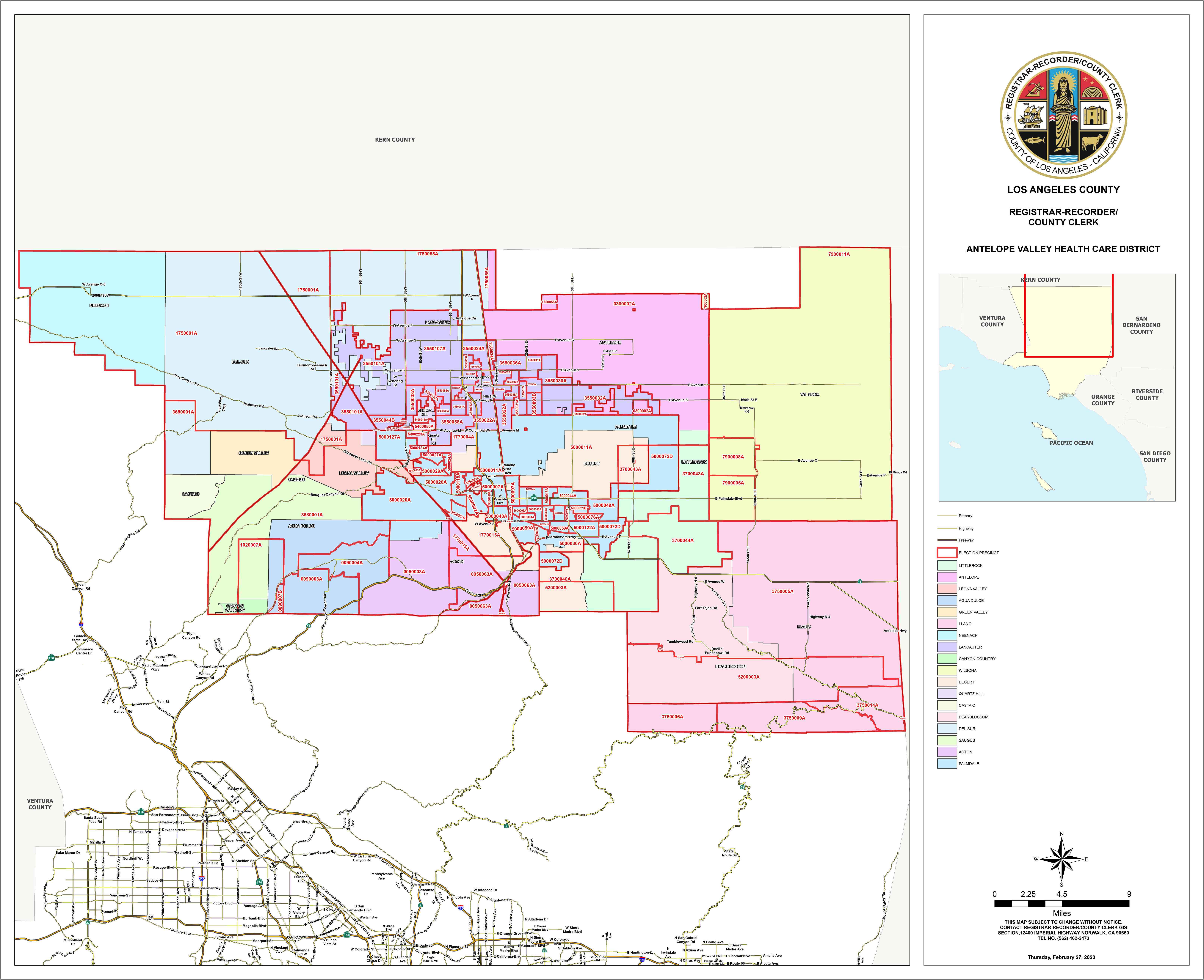 Antelope Valley Health Care District Map