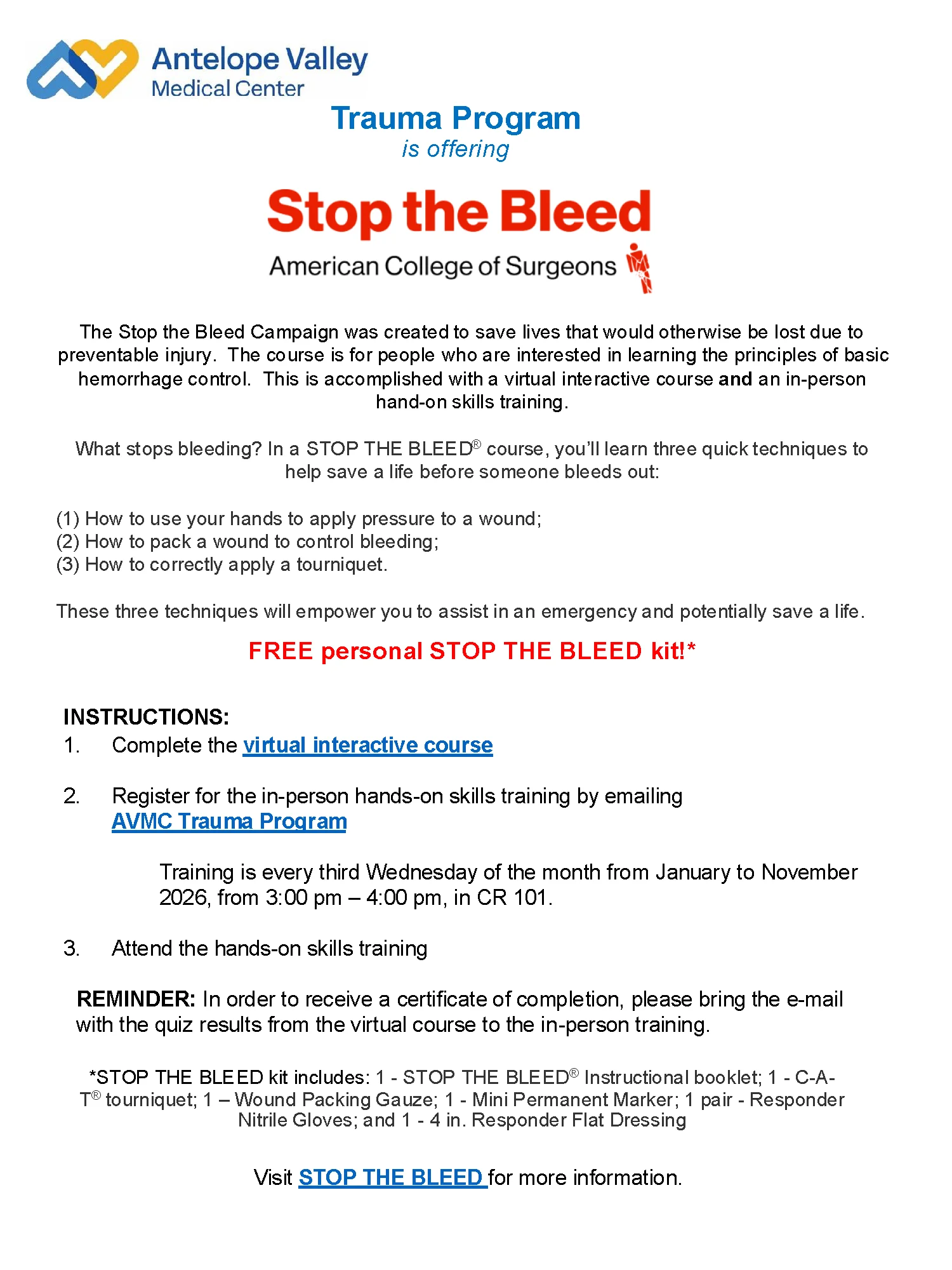 Stop the bleed