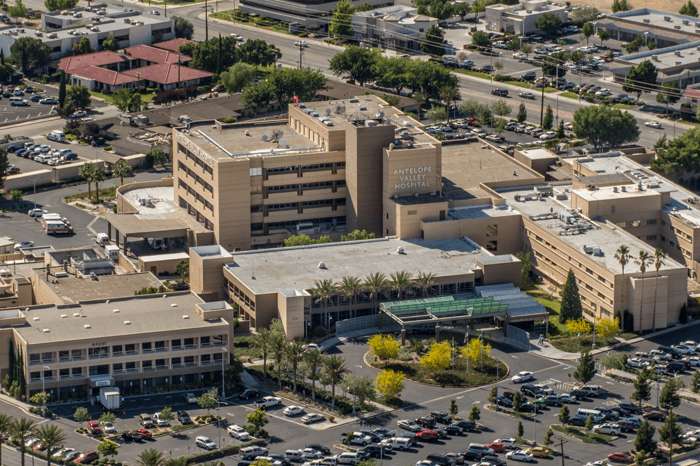 main entrance of hospital