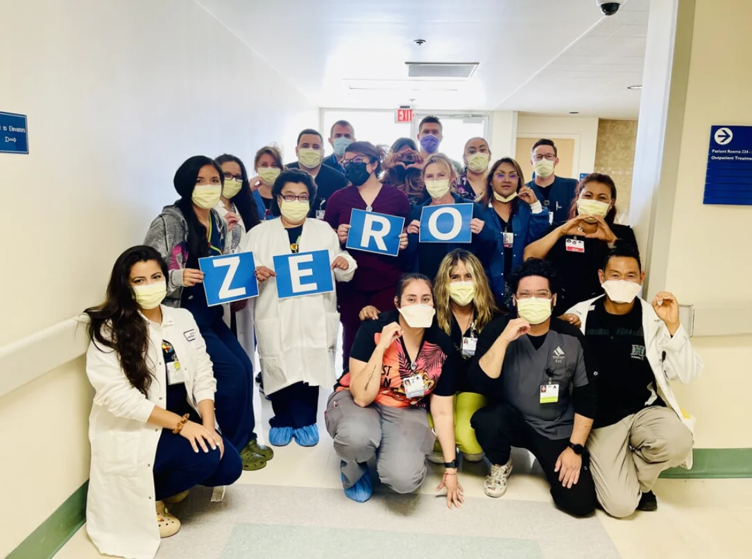 Staff celebrates zero COVID-19 patients