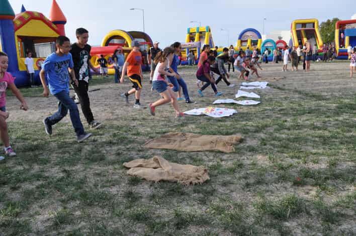 kids playing at 60th anniversary event