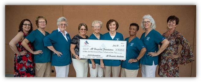Auxiliary members holding check